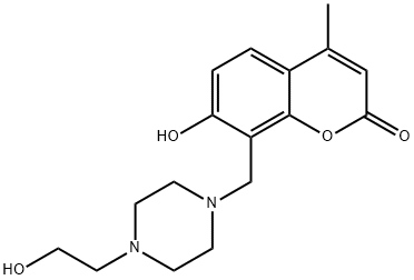 7-hydroxy-8-((4-(2-hydroxyethyl)piperazin-1-yl)methyl)-4-methyl-2H-chromen-2-one 结构式