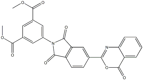 dimethyl 5-[1,3-dioxo-5-(4-oxo-4H-3,1-benzoxazin-2-yl)-1,3-dihydro-2H-isoindol-2-yl]benzene-1,3-dicarboxylate 结构式