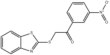 2-(benzo[d]thiazol-2-ylthio)-1-(3-nitrophenyl)ethan-1-one 结构式
