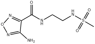 4-氨基-N-(2-(甲基磺酰胺)乙基)-1,2,5-噁二唑-3-甲酰胺 结构式