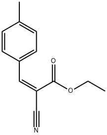 2-氰基-3-(4-甲基苯基)丙-2-烯酸乙酯 结构式