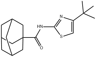 (3r,5r,7r)-N-(4-(tert-butyl)thiazol-2-yl)adamantane-1-carboxamide 结构式