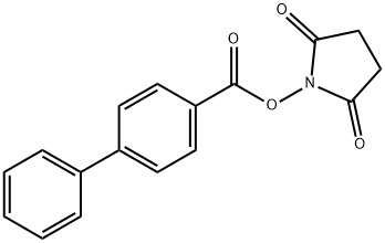 联苯-4-甲酸(2,5-二氧代-1-吡咯烷基)酯 结构式