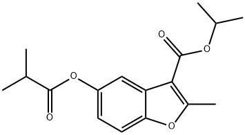 isopropyl 5-(isobutyryloxy)-2-methylbenzofuran-3-carboxylate 结构式