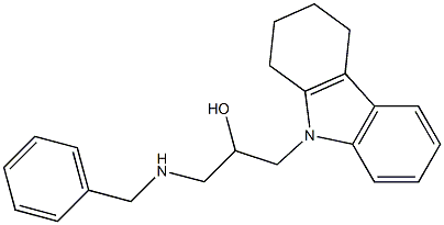 1-苄氨基-3-(1,2,3,4-四氢-9H-咔唑-9-基)-2-丙醇 结构式