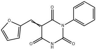 (5Z)-5-(furan-2-ylmethylidene)-1-phenyl-1,3-diazinane-2,4,6-trione 结构式