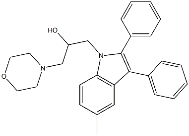 1-(5-methyl-2,3-diphenyl-1H-indol-1-yl)-3-morpholinopropan-2-ol 结构式