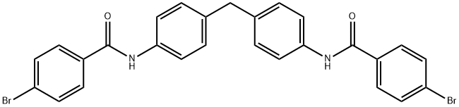 N,N'-[methylenebis(4,1-phenylene)]bis(4-bromobenzamide) 结构式