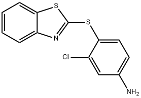 4-(苯并[D]噻唑-2-基硫基)-3-氯苯胺 结构式