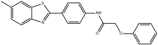 N-(4-(6-methylbenzo[d]thiazol-2-yl)phenyl)-2-phenoxyacetamide 结构式