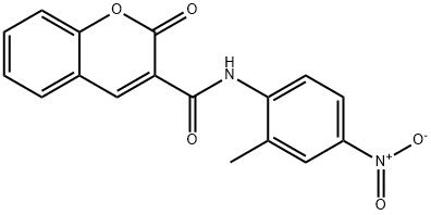 N-(2-methyl-4-nitrophenyl)-2-oxo-2H-chromene-3-carboxamide 结构式