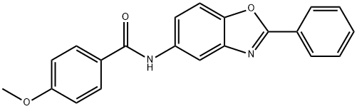 4-methoxy-N-(2-phenyl-1,3-benzoxazol-5-yl)benzamide 结构式