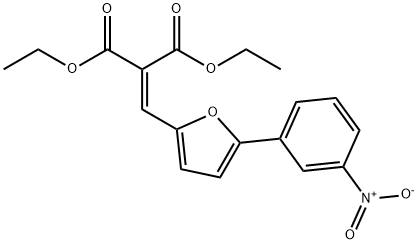 diethyl 2-((5-(3-nitrophenyl)furan-2-yl)methylene)malonate 结构式