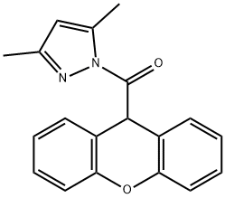 (3,5-dimethylpyrazol-1-yl)-(9H-xanthen-9-yl)methanone 结构式