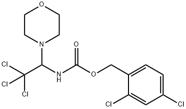 2,4-dichlorobenzyl (2,2,2-trichloro-1-morpholinoethyl)carbamate 结构式