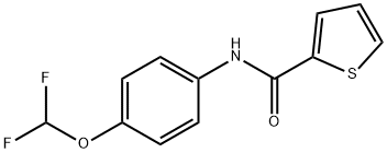 N-(4-(difluoromethoxy)phenyl)thiophene-2-carboxamide 结构式