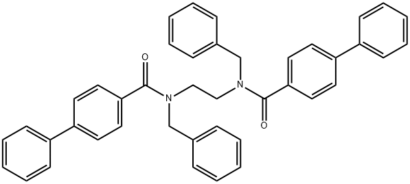 N,N'-1,2-ethanediylbis(N-benzyl-4-biphenylcarboxamide) 结构式