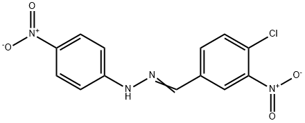 1-(4-chloro-3-nitrobenzylidene)-2-(4-nitrophenyl)hydrazine 结构式