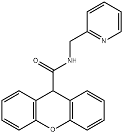 N-(pyridin-2-ylmethyl)-9H-xanthene-9-carboxamide 结构式