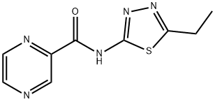 N-(5-ethyl-1,3,4-thiadiazol-2-yl)pyrazine-2-carboxamide 结构式