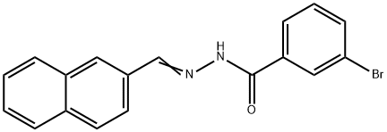 3-bromo-N'-(2-naphthylmethylene)benzohydrazide 结构式