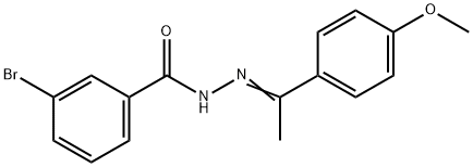 3-bromo-N'-[1-(4-methoxyphenyl)ethylidene]benzohydrazide 结构式