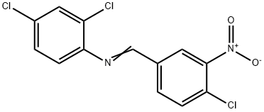 (4-chloro-3-nitrobenzylidene)(2,4-dichlorophenyl)amine 结构式