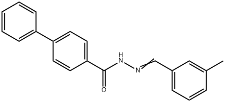 N'-(3-methylbenzylidene)-4-biphenylcarbohydrazide 结构式