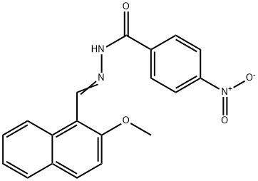 N'-[(2-methoxy-1-naphthyl)methylene]-4-nitrobenzohydrazide 结构式