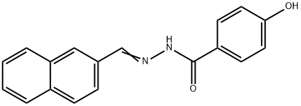 4-羟基-N'-(萘-2-基亚甲基)苯甲酰肼 结构式