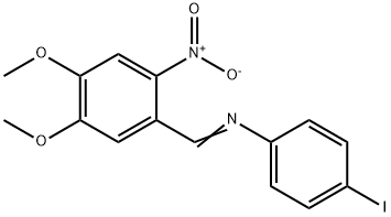 N-(4,5-dimethoxy-2-nitrobenzylidene)-4-iodoaniline 结构式