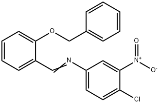 N-[2-(benzyloxy)benzylidene]-4-chloro-3-nitroaniline 结构式