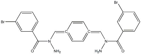 N',N''-[1,4-phenylenedi(methylylidene)]bis(3-bromobenzohydrazide) 结构式