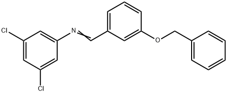 N-[3-(benzyloxy)benzylidene]-3,5-dichloroaniline 结构式