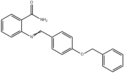 2-{[4-(benzyloxy)benzylidene]amino}benzamide 结构式