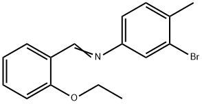 (3-bromo-4-methylphenyl)(2-ethoxybenzylidene)amine 结构式