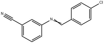 3-[(4-chlorobenzylidene)amino]benzonitrile 结构式