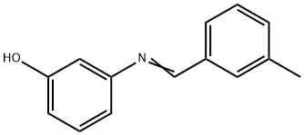 3-[(3-methylbenzylidene)amino]phenol 结构式