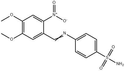 4-[(4,5-dimethoxy-2-nitrobenzylidene)amino]benzenesulfonamide 结构式