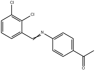 1-{4-[(2,3-dichlorobenzylidene)amino]phenyl}ethanone 结构式