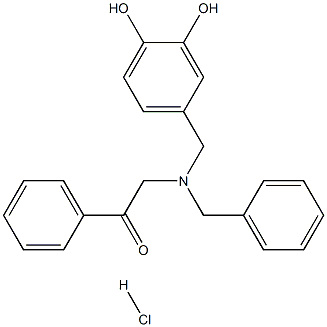 2-(Dibenzylamino)-3,4-dihydroxy-acetophenone Hydrochloride 结构式