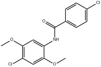 4-chloro-N-(4-chloro-2,5-dimethoxyphenyl)benzamide 结构式