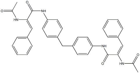 N,N'-[methylenebis(4,1-phenylene)]bis[2-(acetylamino)-3-phenylacrylamide] 结构式