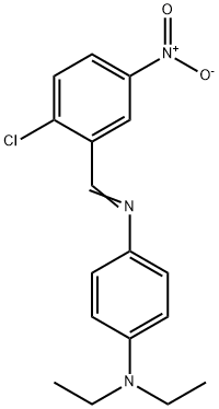 N'-(2-chloro-5-nitrobenzylidene)-N,N-diethyl-1,4-benzenediamine 结构式