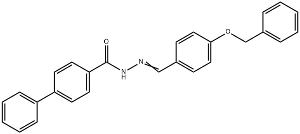 N'-[4-(benzyloxy)benzylidene]-4-biphenylcarbohydrazide 结构式