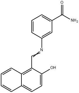 3-{[(2-hydroxy-1-naphthyl)methylene]amino}benzamide 结构式