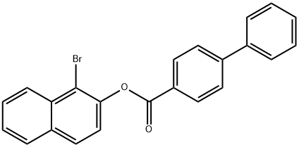 1-bromo-2-naphthyl 4-biphenylcarboxylate 结构式