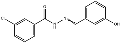 3-chloro-N'-(3-hydroxybenzylidene)benzohydrazide 结构式