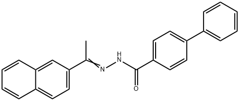 N'-[1-(2-naphthyl)ethylidene]-4-biphenylcarbohydrazide 结构式