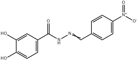 3,4-dihydroxy-N'-(4-nitrobenzylidene)benzohydrazide 结构式